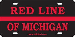 Thin Red Line License Plate