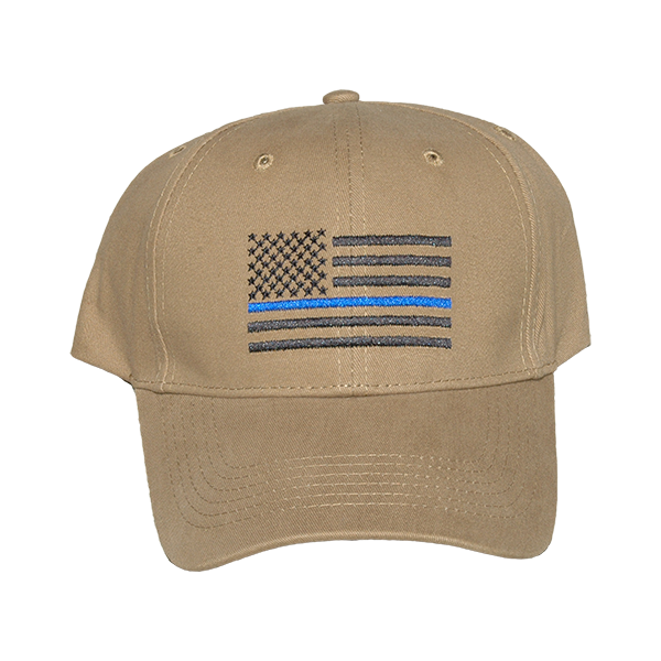 thumbnail image 2 of Rap Dom Thin Blue Line Black Ball Cap - American Flag Patch, Police Tactical, Adjustable 2 of 6